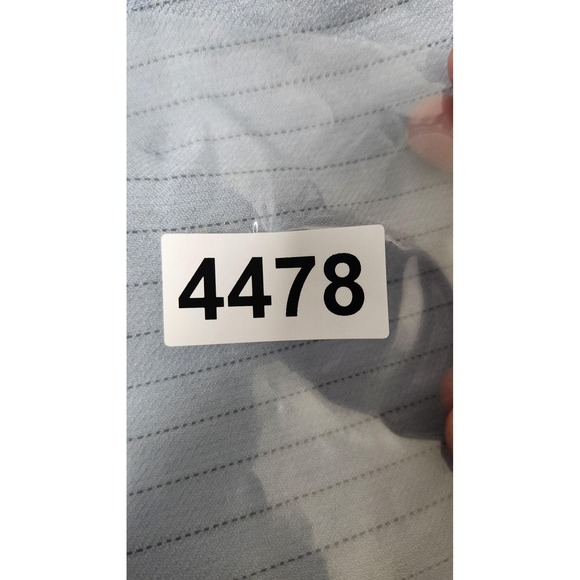 Abercrombie & Fitch Vest Womens Small Blue Pinstripe Button Front Lined FLAW - Picture 11 of 11